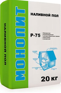 Р-75 Полимерцементные наливные полы (быстротвердеющие), 20 кг